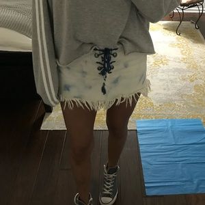 Free People Jean Skirt